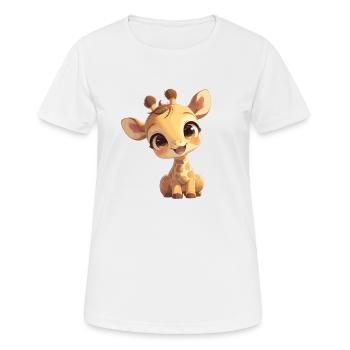Girafes Girafe - T-shirt respirant Femme - blanc - Devant - AI Model Female 172 dark (172cm)