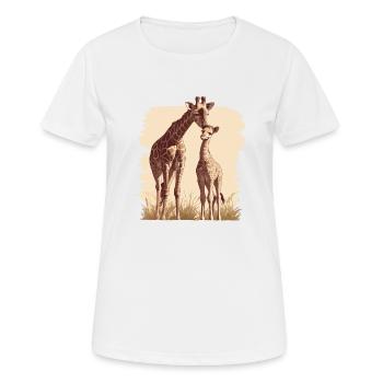 Girafes Girafe - T-shirt respirant Femme - blanc - Devant - AI Model Female 172 dark (172cm)