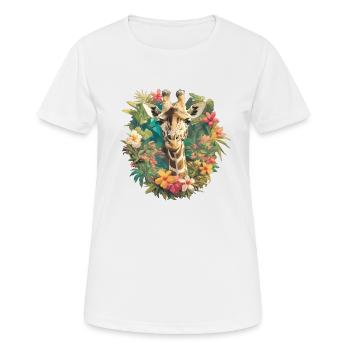Girafes Girafe - T-shirt respirant Femme - blanc - Devant - AI Model Female 172 dark (172cm)