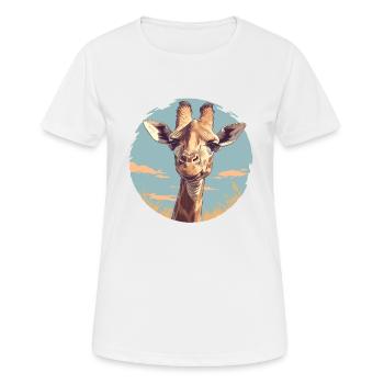 Girafes Girafe - T-shirt respirant Femme - blanc - Devant - AI Model Female 172 dark (172cm)