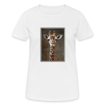 Girafes Girafe - T-shirt respirant Femme - blanc - Devant - AI Model Female 172 dark (172cm)
