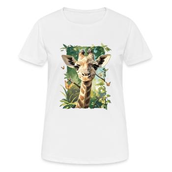 Girafes Girafe - T-shirt respirant Femme - blanc - Devant - AI Model Female 172 dark (172cm)