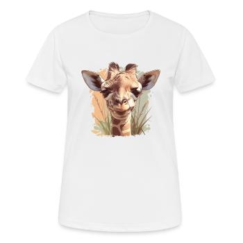 Girafes Girafe - T-shirt respirant Femme - blanc - Devant - AI Model Female 172 dark (172cm)