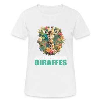 Giraffen Giraffe - Frauen T-Shirt atmungsaktiv - Weiß - Vorne - AI Model Female 172 dark (172cm)