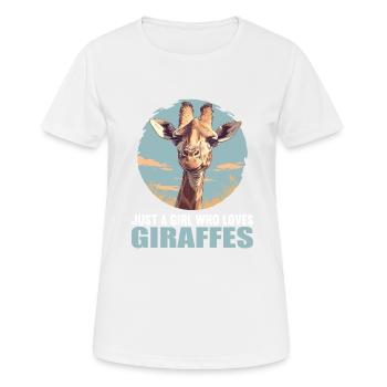 Giraffen Giraffe - Frauen T-Shirt atmungsaktiv - Weiß - Vorne - AI Model Female 172 dark (172cm)