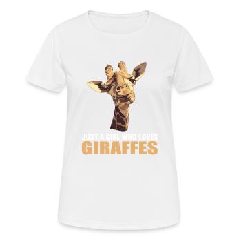 Girafes Girafe - T-shirt respirant Femme - blanc - Devant - AI Model Female 172 dark (172cm)