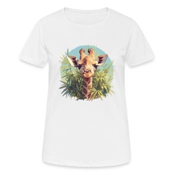 Girafes Girafe - T-shirt respirant Femme - blanc - Devant - AI Model Female 172 dark (172cm)
