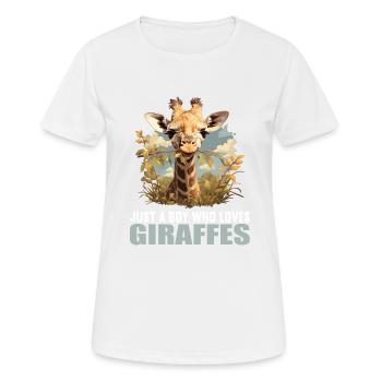 Girafes Girafe - T-shirt respirant Femme - blanc - Devant - AI Model Female 172 dark (172cm)