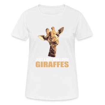 Girafes Girafe - T-shirt respirant Femme - blanc - Devant - AI Model Female 172 dark (172cm)