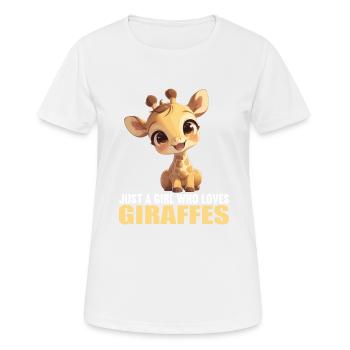 Girafes Girafe - T-shirt respirant Femme - blanc - Devant - AI Model Female 172 dark (172cm)