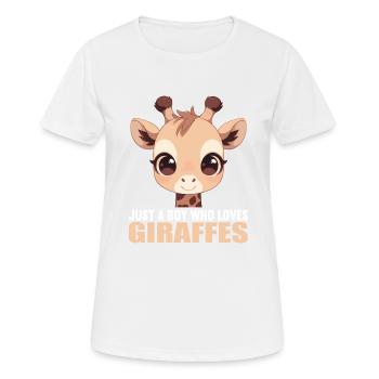 Girafes Girafe - T-shirt respirant Femme - blanc - Devant - AI Model Female 172 dark (172cm)