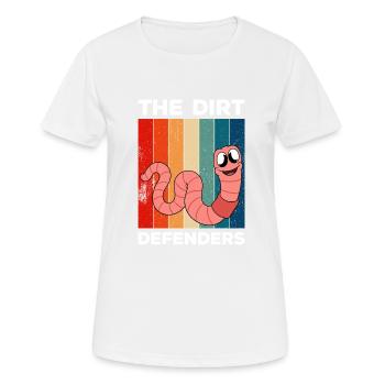 Mignon ver drôle vers de terre vers de terre - T-shirt respirant Femme - blanc - Devant - AI Model Female 172 dark (172cm)