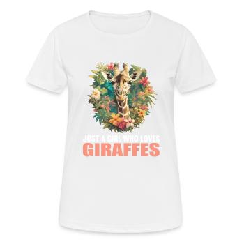 Girafes Girafe - T-shirt respirant Femme - blanc - Devant - AI Model Female 172 dark (172cm)