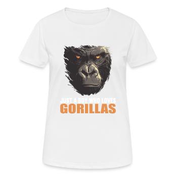 Gorillas Gorilla - Women's Breathable T-Shirt - white - Front - AI Model Female 172 dark (172cm)