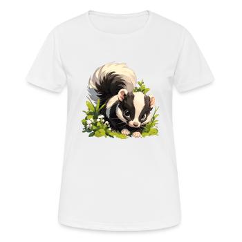 Stinktiere Stinktier - Frauen T-Shirt atmungsaktiv - Weiß - Vorne - AI Model Female 172 dark (172cm)