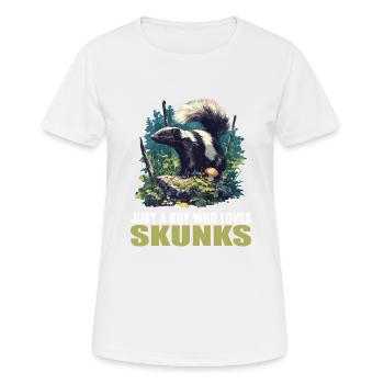 Stinktiere Stinktier - Frauen T-Shirt atmungsaktiv - Weiß - Vorne - AI Model Female 172 dark (172cm)