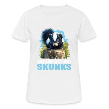 Stinktiere Stinktier - Frauen T-Shirt atmungsaktiv - Weiß - Vorne - AI Model Female 172 dark (172cm)