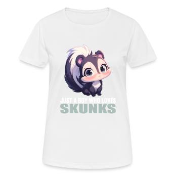 Stinktiere Stinktier - Frauen T-Shirt atmungsaktiv - Weiß - Vorne - AI Model Female 172 dark (172cm)