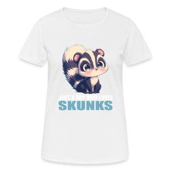 Stinktiere Stinktier - Frauen T-Shirt atmungsaktiv - Weiß - Vorne - AI Model Female 172 dark (172cm)