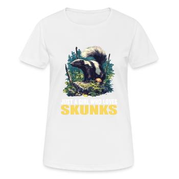 Stinktiere Stinktier - Frauen T-Shirt atmungsaktiv - Weiß - Vorne - AI Model Female 172 dark (172cm)