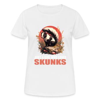 Stinktiere Stinktier - Frauen T-Shirt atmungsaktiv - Weiß - Vorne - AI Model Female 172 dark (172cm)