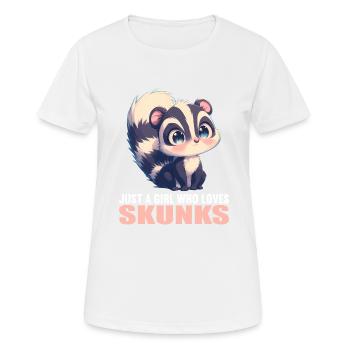 Stinktiere Stinktier - Frauen T-Shirt atmungsaktiv - Weiß - Vorne - AI Model Female 172 dark (172cm)