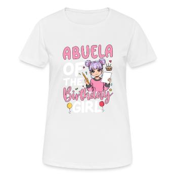 Abuela Of The Birthday Girl - Frauen T-Shirt atmungsaktiv - Weiß - Vorne - AI Model Female 172 dark (172cm)