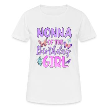 Nonna Of The Birthday Girl - Women's Breathable T-Shirt - white - Front - AI Model Female 172 dark (172cm)