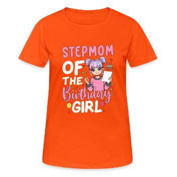 Madrastra De La Cumpleañera - Camiseta mujer transpirable - naranja neón - delante - AI Model Female 172 dark (172cm)