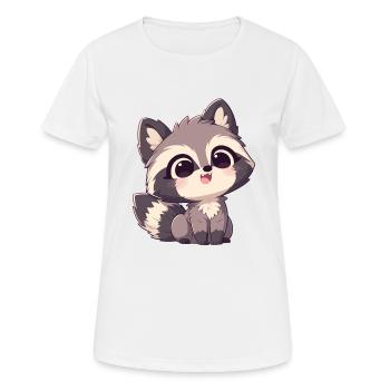 Raccoons Raccoon - Women's Breathable T-Shirt - white - Front - AI Model Female 172 dark (172cm)