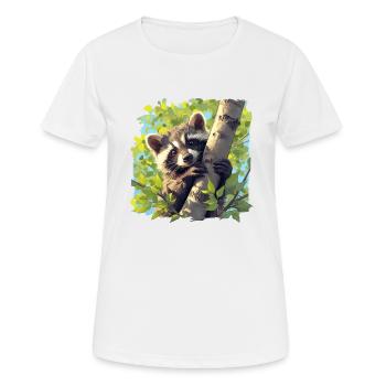 Raccoons Raccoon - Women's Breathable T-Shirt - white - Front - AI Model Female 172 dark (172cm)