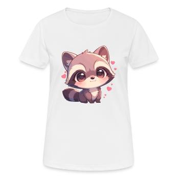 Raccoons Raccoon - Women's Breathable T-Shirt - white - Front - AI Model Female 172 dark (172cm)