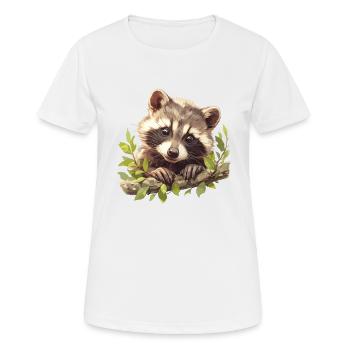 Raccoons Raccoon - Women's Breathable T-Shirt - white - Front - AI Model Female 172 dark (172cm)
