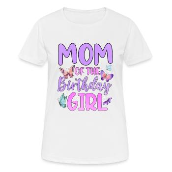 Maman de la fille d’anniversaire - T-shirt respirant Femme - blanc - Devant - AI Model Female 172 dark (172cm)