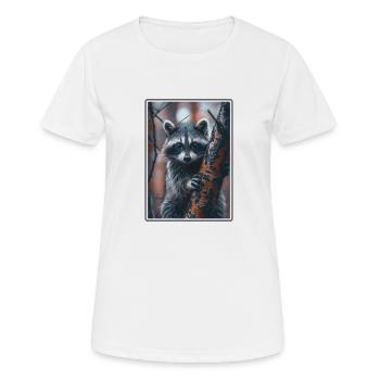 Raccoons Raccoon - Women's Breathable T-Shirt - white - Front - AI Model Female 172 dark (172cm)