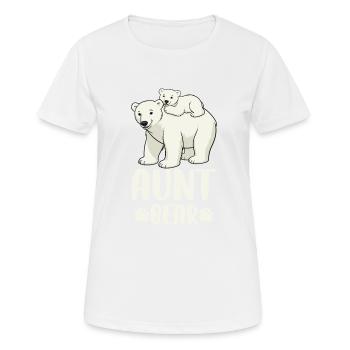 Aunt Bear - Frauen T-Shirt atmungsaktiv - Weiß - Vorne - AI Model Female 172 dark (172cm)