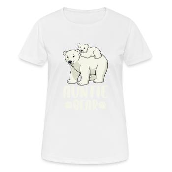Auntie Bear - Frauen T-Shirt atmungsaktiv - Weiß - Vorne - AI Model Female 172 dark (172cm)