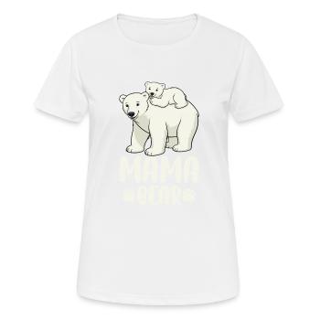 Mama Bear - Frauen T-Shirt atmungsaktiv - Weiß - Vorne - AI Model Female 172 dark (172cm)
