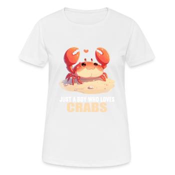 Krabbe Krabben - Frauen T-Shirt atmungsaktiv - Weiß - Vorne - AI Model Female 172 dark (172cm)