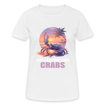 Krabbe Krabben - Frauen T-Shirt atmungsaktiv - Weiß - Vorne - AI Model Female 172 dark (172cm)