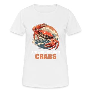 Krabbe Krabben - Frauen T-Shirt atmungsaktiv - Weiß - Vorne - AI Model Female 172 dark (172cm)