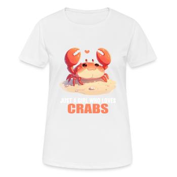 Krabbe Krabben - Frauen T-Shirt atmungsaktiv - Weiß - Vorne - AI Model Female 172 dark (172cm)