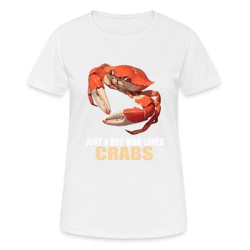 Krabbe Krabben - Frauen T-Shirt atmungsaktiv - Weiß - Vorne - AI Model Female 172 dark (172cm)
