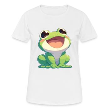Grenouilles Grenouilles - T-shirt respirant Femme - blanc - Devant - AI Model Female 172 dark (172cm)