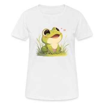 Grenouilles Grenouilles - T-shirt respirant Femme - blanc - Devant - AI Model Female 172 dark (172cm)