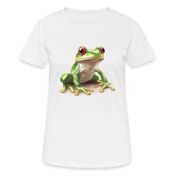 Grenouilles Grenouilles - T-shirt respirant Femme - blanc - Devant - AI Model Female 172 dark (172cm)