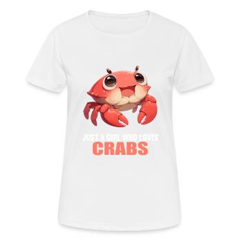 Krabbe Krabben - Frauen T-Shirt atmungsaktiv - Weiß - Vorne - AI Model Female 172 dark (172cm)