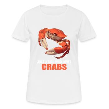 Krabbe Krabben - Frauen T-Shirt atmungsaktiv - Weiß - Vorne - AI Model Female 172 dark (172cm)