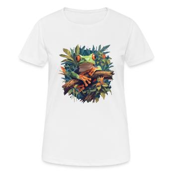 Grenouilles Grenouilles - T-shirt respirant Femme - blanc - Devant - AI Model Female 172 dark (172cm)