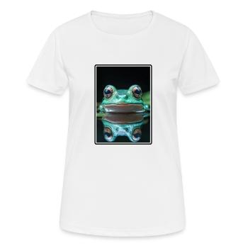 Grenouilles Grenouilles - T-shirt respirant Femme - blanc - Devant - AI Model Female 172 dark (172cm)